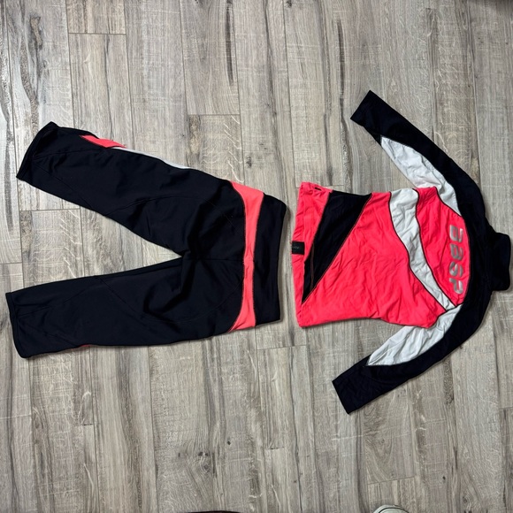 Bebe set 2 piece BBSP Bebe sport set work out yoga athletic 2000s gym coral neon - Picture 2 of 15